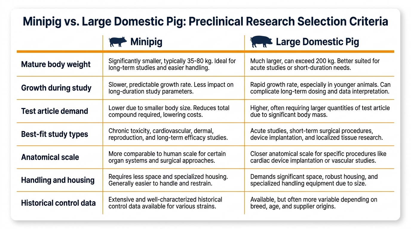 MinipigvsDomesticPigResearchHowtoChooseaPigModelforPreclinicalStudies